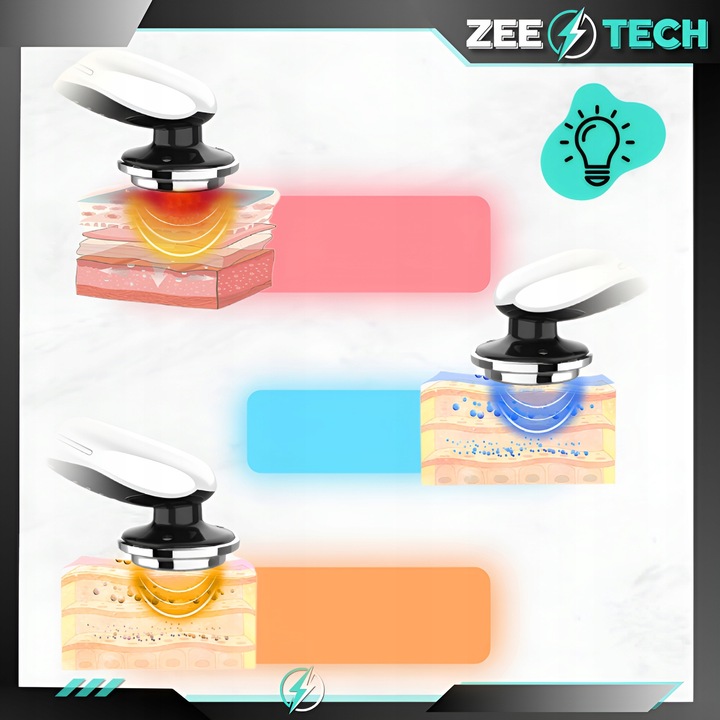 MEZOTERAPIA BEZIGŁOWA 7w1 MASAŻER DO TWARZY ELEKTRYCZNY EMS LIFTING LED