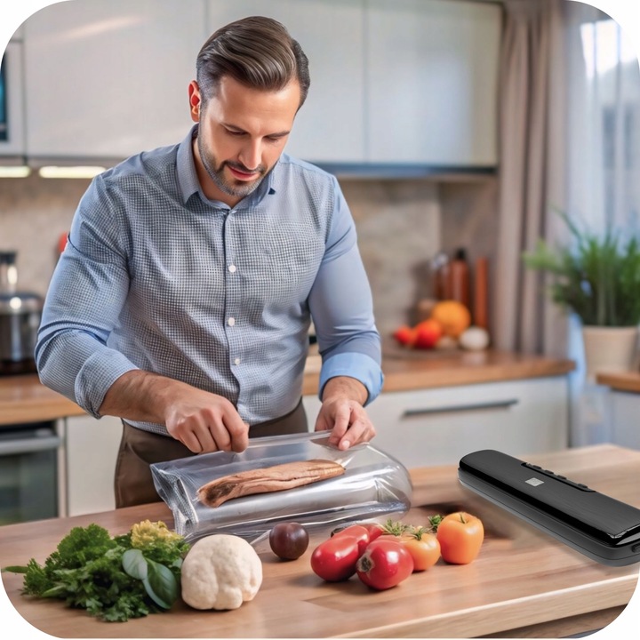 ZGRZEWARKA PRÓŻNIOWA DO ŻYWNOŚCI PAKOWARKA O MOCY 135W + ZESTAW WORKÓW XXL