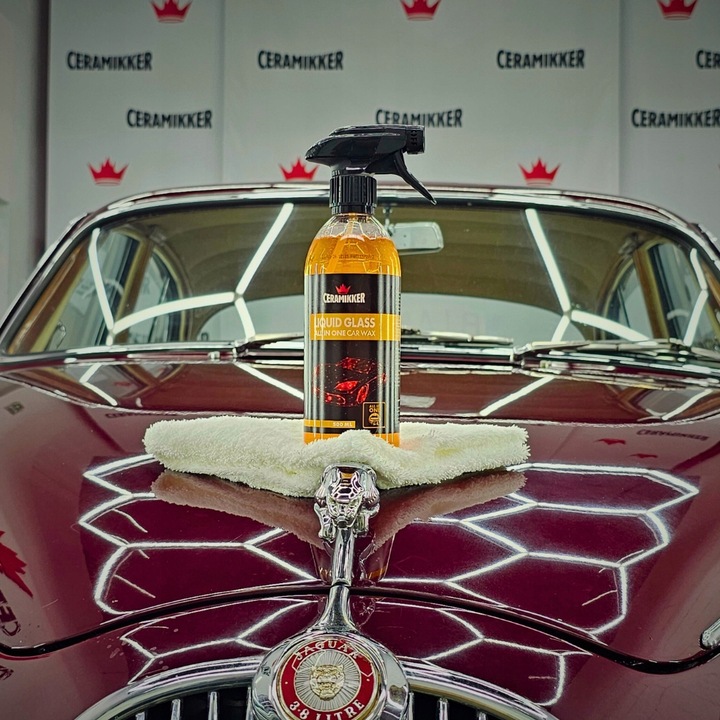 Samochodowy Wosk na Mokro w Płynie do Lakieru Auta PŁYNNE SZKŁO Ceramikker
