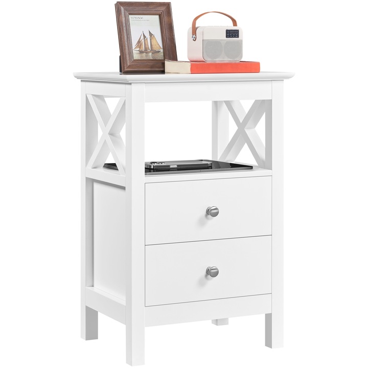 Yaheetech Szafka Nocna do Przechowywania, Stolik Boczny, 40 x 30 cm,