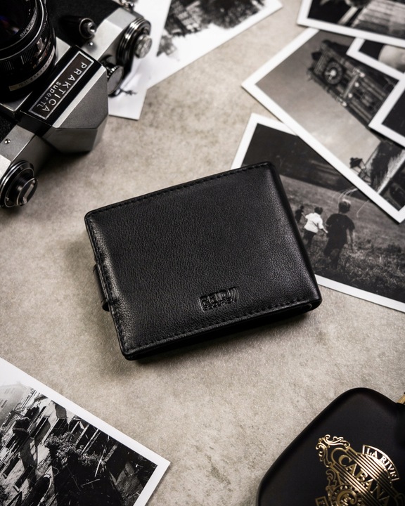 Peterson zestaw klasyczny portfel skórzany męski + brelok