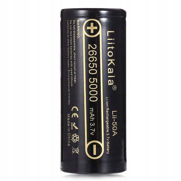 Akumulator litowo-jonowy 3,7V LiitoKala Lii-50A 26650 5000 mAh