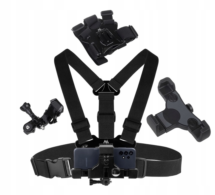 SZELKI UCHWYT NA KLATKĘ PIERSIOWĄ NA TELEFON SMARTFON DO KAMERY GoPro