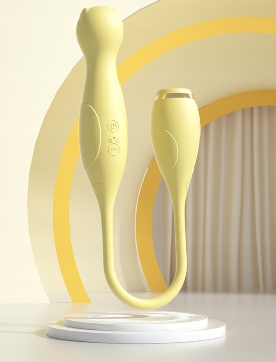 JAJECZKO WIBRUJĄCE ZE STYMULATOREM ŁECHTACZKI