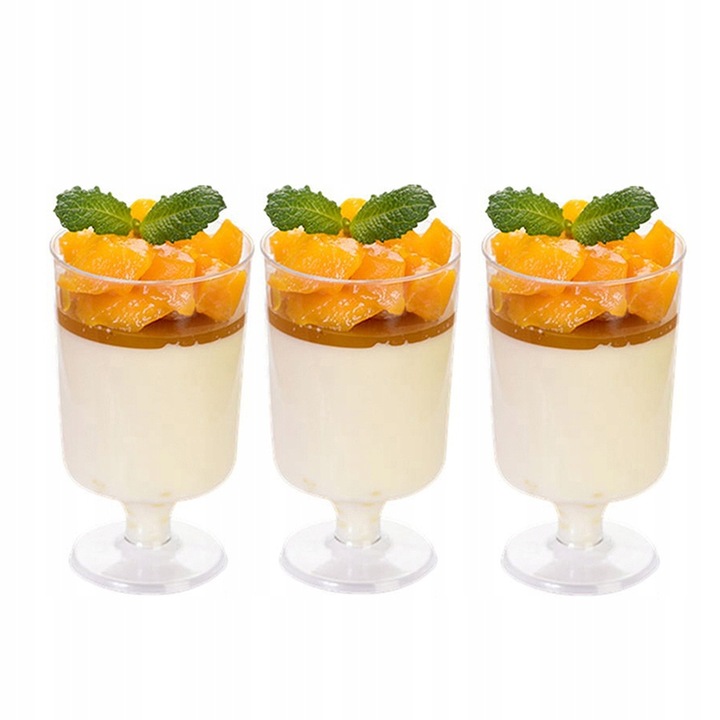 PUCHARKI DESEROWE KIELISZKI DO DESERÓW DRINKÓW DEGUSTACJI OKRĄGŁE 200ml 10