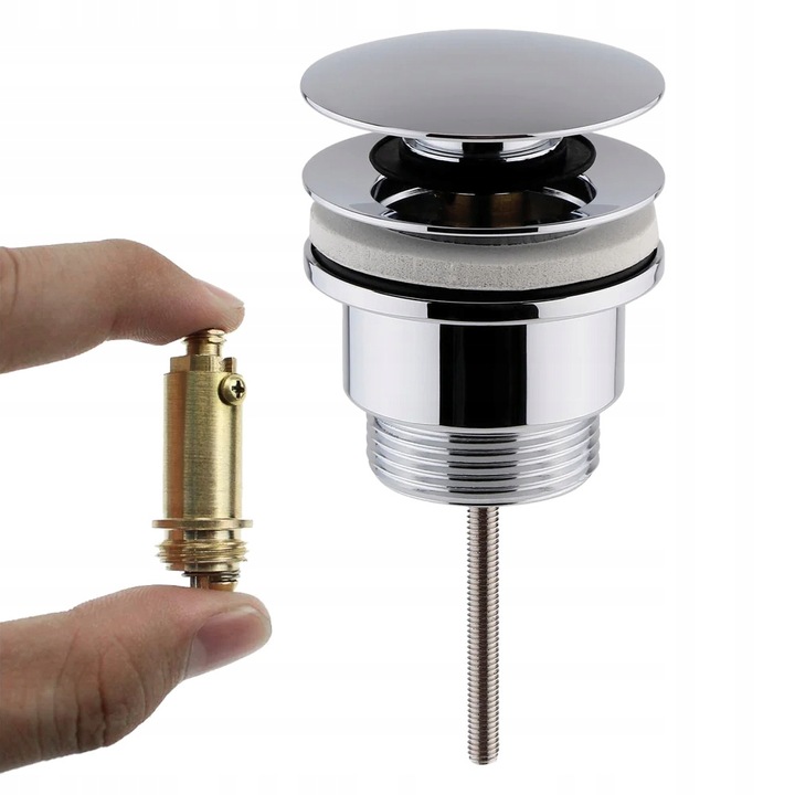 KOREK UMYWALKOWY KLIK KLAK DO UMYWALKI z Przelewem Bez Przelewu UNIWERSALNY