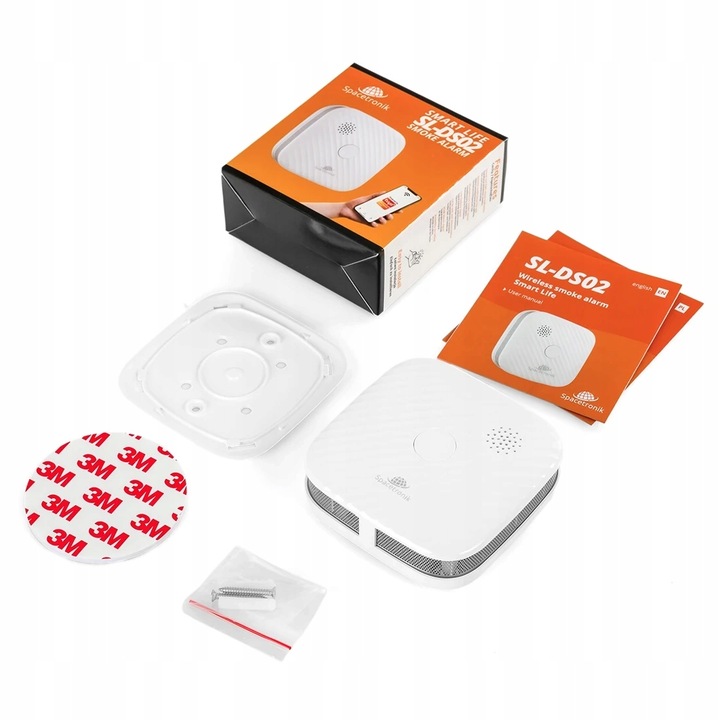 Czujnik Dymu Pożaru Ognia BEZPRZEWODOWY TUYA SMART WiFi detektor