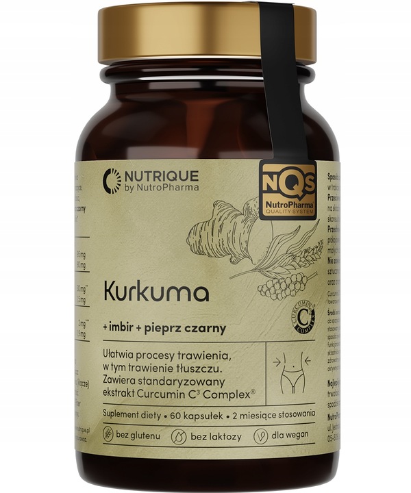 Kurkuma 60 kapsułek ekstrakt Curcumin C3 Complex