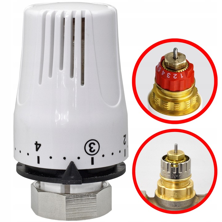 Głowica termostatyczna grzejnika kaloryfera regulator Pokrętło DANFOSS RA-N