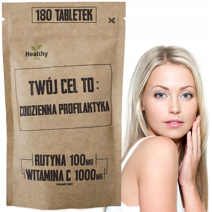 RUTYNA WITAMINA C 500mg - ODPORNOŚĆ CODZIENNA PROFILAKTYKA SELEN 180 TAB.