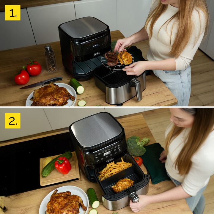 Frytkownica beztłuszczowa 6L Air Fryer Yoer 1700W +Separator +12