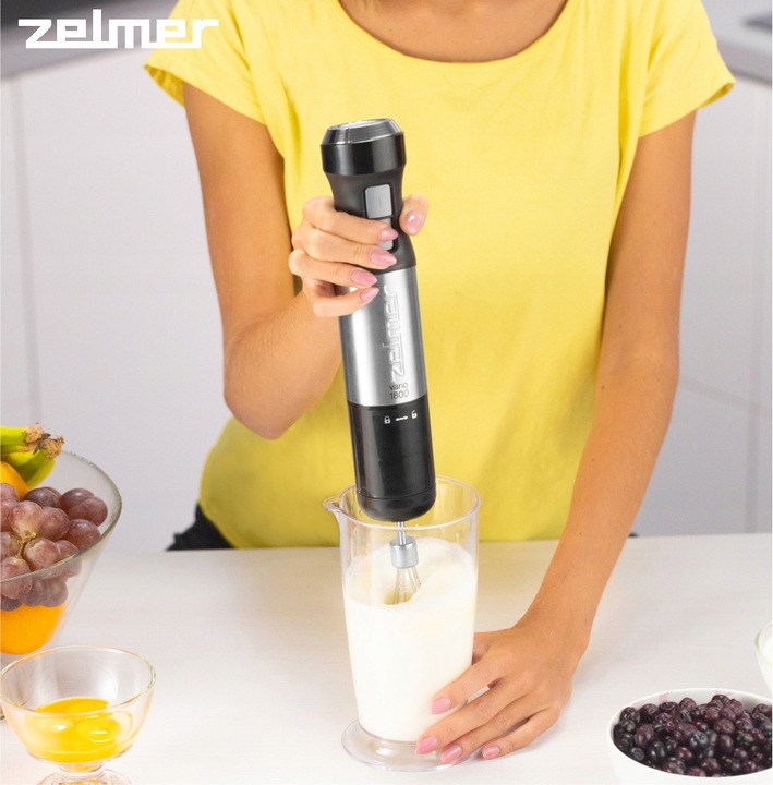 BLENDER RĘCZNY ZELMER KUCHENNY WIELOFUNKCYJNY MIKSER ROBOT TURBO 1800W