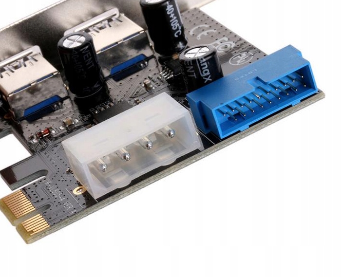 Kontroler pci-e 2x usb 3.0 19 pin molex 4pin