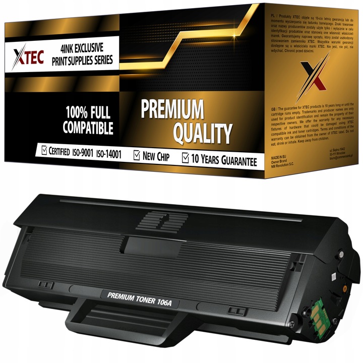 TONER 106A XL DO DRUKARKI HP LASER 107a 107w MFP 135a 135w 137fnw Z CHIPEM