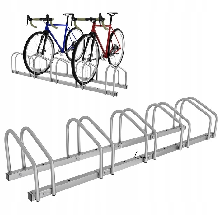 STOJAK parking rowerowy uchwyt przechowywanie na 5 stanowisk (E105)