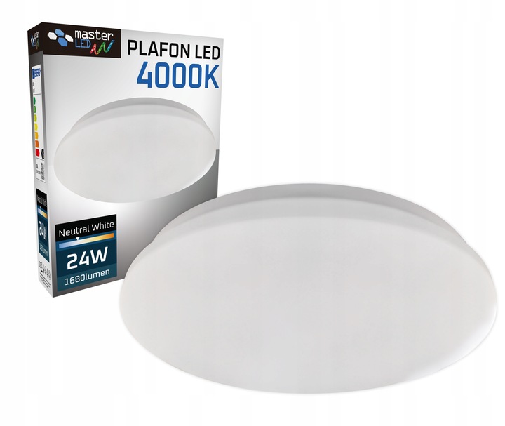 LAMPA DO ŁAZIENKI PLAFON ŁAZIENKOWY LED 24W IP44
