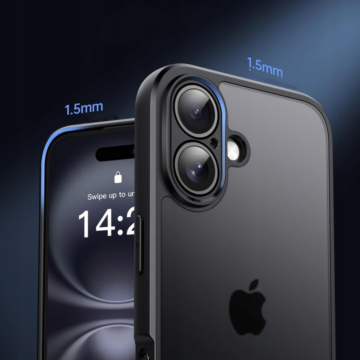 Etui do iPHONE 16 + 2x SZKŁO WZMACNIANE do MagSafe PREMIUM CASE MATOWE 360°