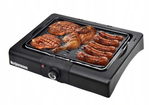 DUŻY GRILL ELEKTRYCZNY OGRODOWY STOJĄCY 2000W 2w1