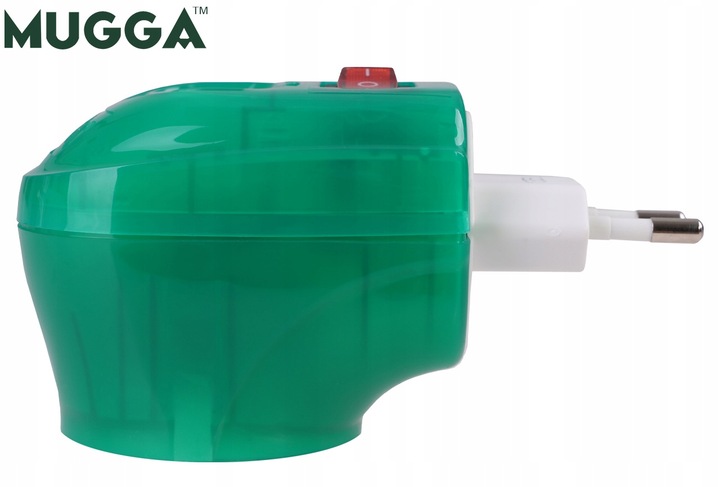 MUGGA na KOMARY ELEKTRO + 2 x Wkład płyn 5ml ODSTRASZACZ do kontaktu ZESTAW