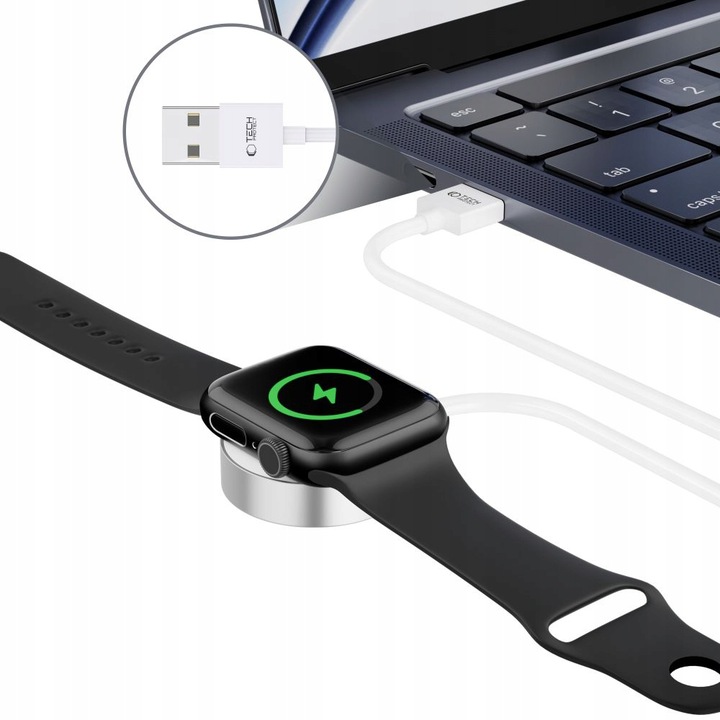 MAGNETYCZNA ŁADOWARKA USB-A DO APPLE WATCH 1 2 3 4 5 6 7 8 9 10 SE ULTRA
