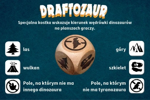GRA PLANSZOWA DRAFTOZAUR najlepsza gra dinozaurach