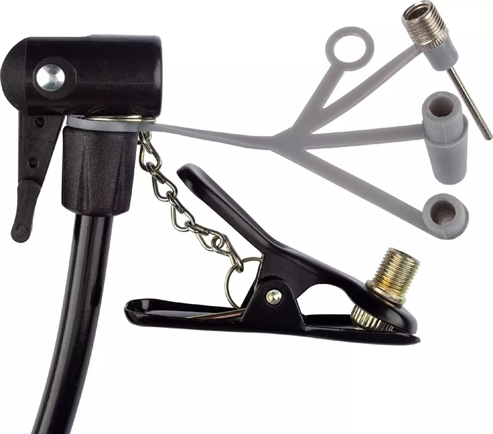 Pompka rowerowa z wężykiem ręczna do piłek roweru wielofunkcyjna AVENTO 4w1