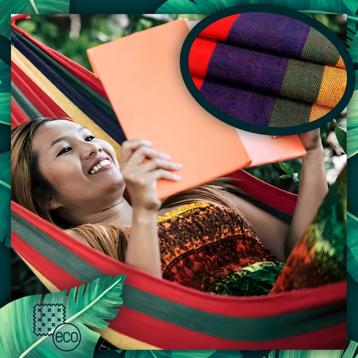 HAMAK OGRODOWY 2 OSOBOWY HUŚTAWKA XXL MOCNY WZMOCNIONY PAŁĄK DUŻY + TORBA