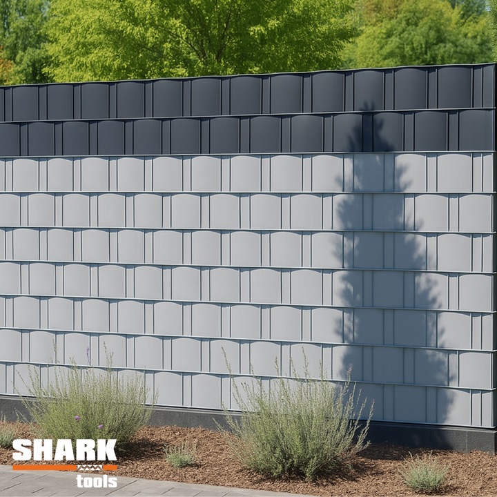 TAŚMA OGRODZENIOWA SZARA 19 cm x 35 m OSŁONA NA PŁOT OGRODZENIE