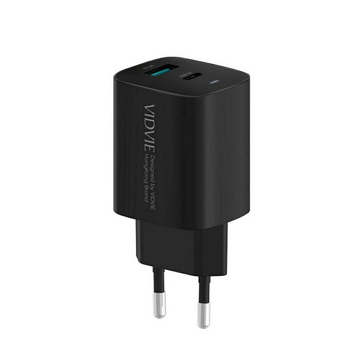 SZYBKA ŁADOWARKA SIECIOWA DO TELEFONU 2xUSB USB-C 20W PD QC 3.0 KABEL TYP C