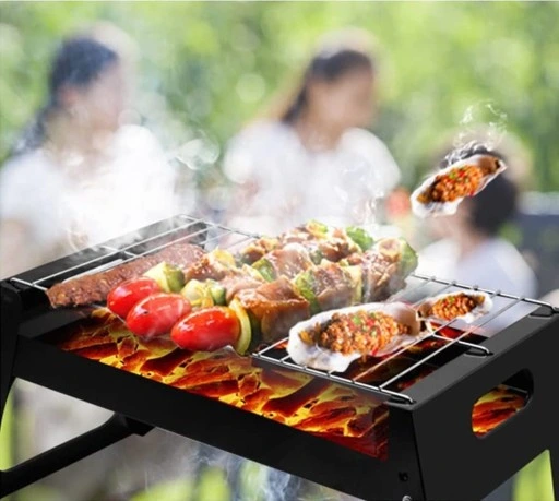 GRILL SKŁADANY TURYSTYCZNY NA KEMPING BBQ PRZENOŚNY WĘGLOWY DO OGRODU