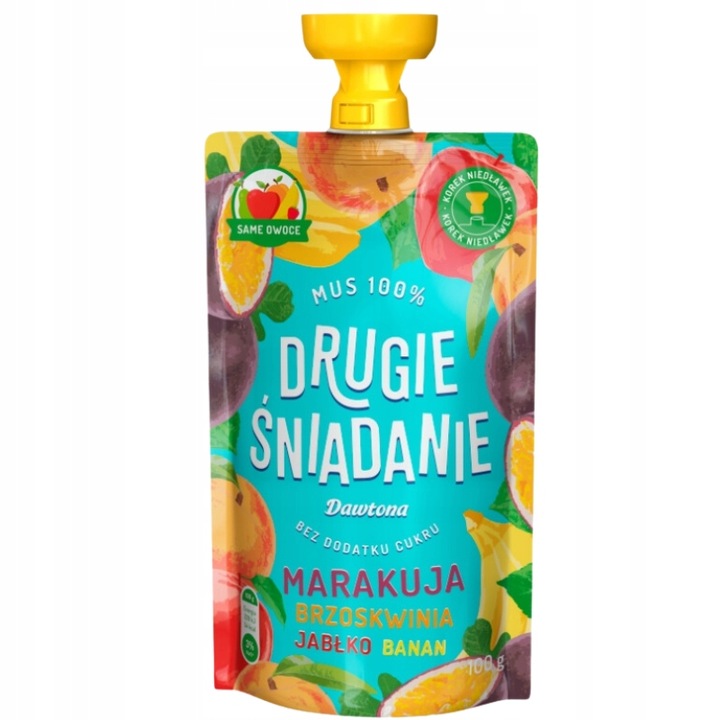 Mus Deser Owocowy Dla Dzieci 100g 12szt Mix Zestaw Dawtona Drugie Śniadanie