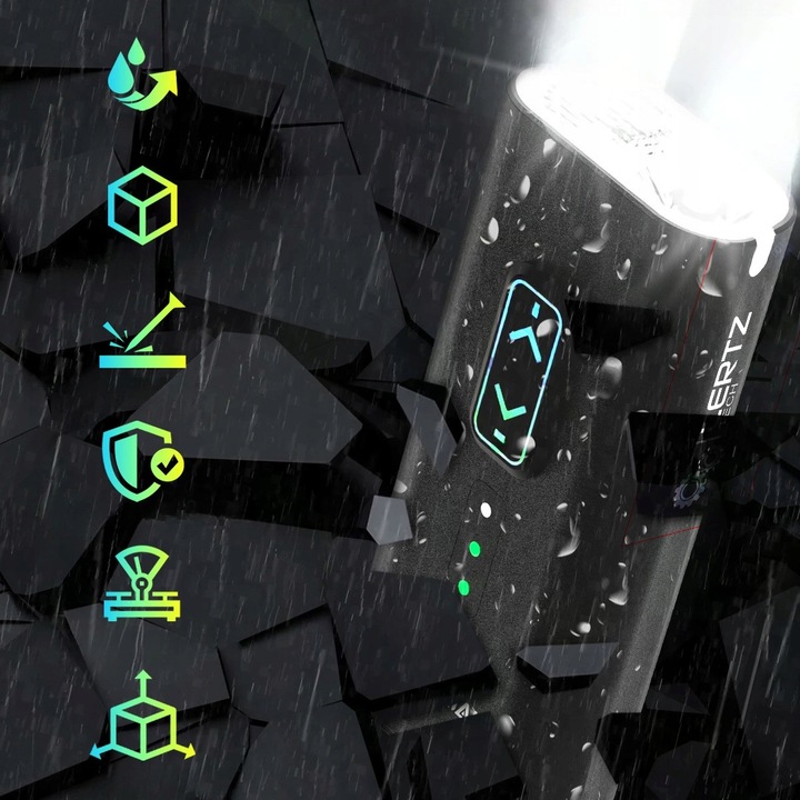 Mocna Lampka ROWEROWA Światło LED przód tył latarka 2600mAh ROWER ZESTAW