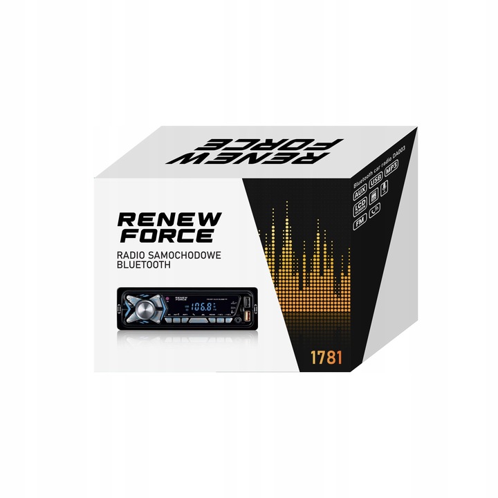 Radio Samochodowe Bluetooth 1-DIN USB AUX MP3 LCD Mikrofon Pilot