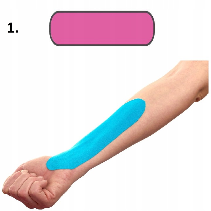 4x TAŚMA KINEZJOLOGICZNA TEJPY .:BANDAŻ GRATIS:. TAPE PLASTRY KINESIOTAPING