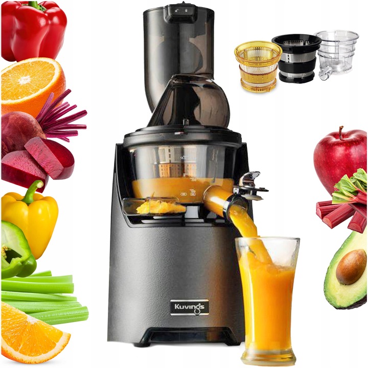 KUVINGS EVO820 PLUS WYCISKARKA WOLNOOBROTOWA DO SOKÓW Z OWOCÓW WARZYW
