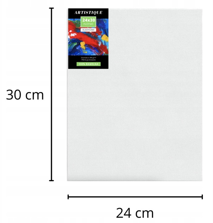 12 szt PŁÓTNO DO MALOWANIA 24x30 cm PODOBRAZIE MALARSKIE PODOBRAZIA +GRATIS