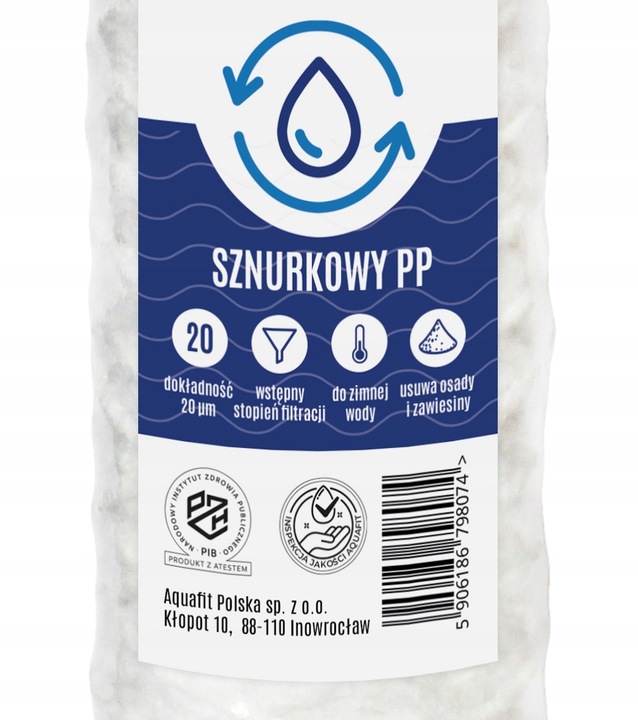 Komplet Wkładów do Filtrów Wody 10" na Cały Dom 3 stopnie filtracji AQUAFIT