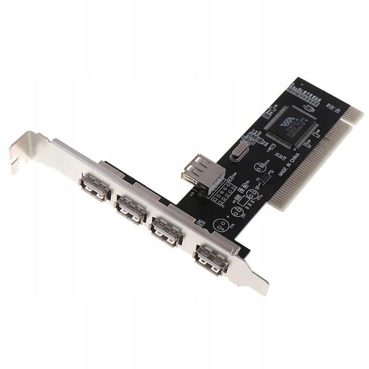 Kontroler Adapter Karta PCI 32x - 4x USB 2.0 + 1x USB 2.0 Wewnętrzny
