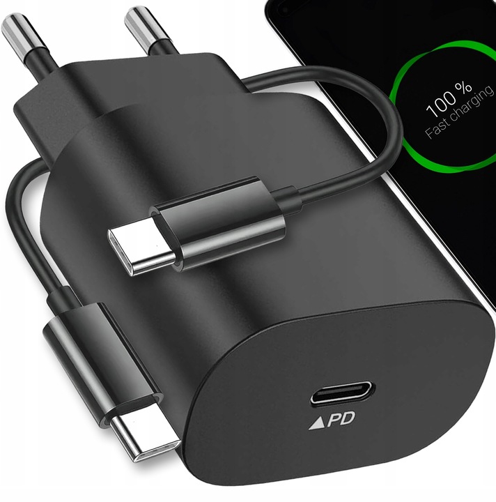SZYBKA ŁADOWARKA DO TELEFONU SAMSUNG KOSTKA 25W + KABEL USB-C 1M