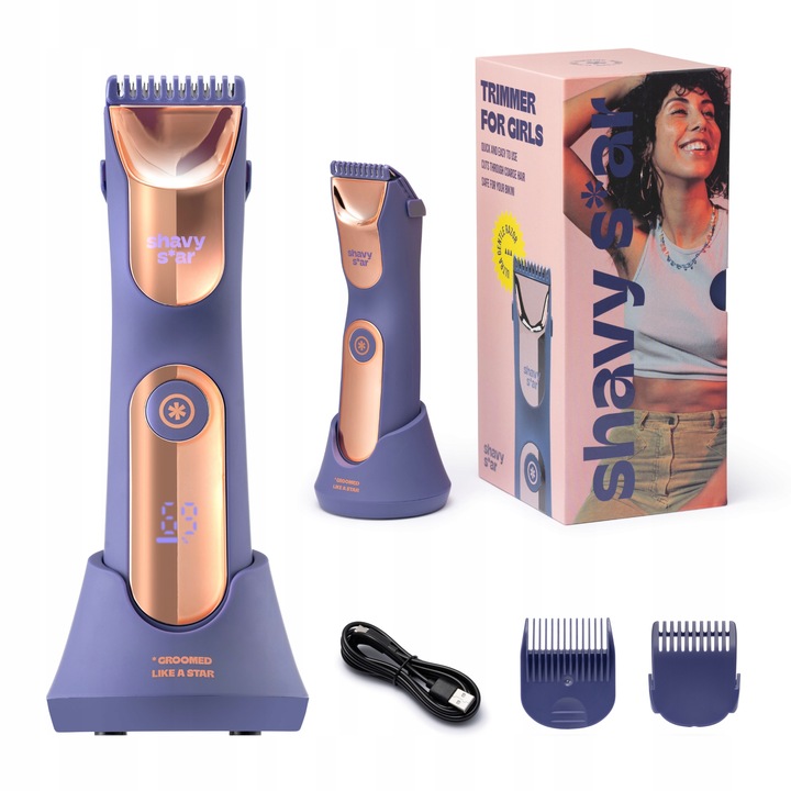 Damska Maszynka do Golenia Miejsc Intymnych Golarka do Ciała Nóg Shavy Star