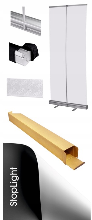 ROLL-UP 85x200, ROLLUP z wydrukiem 24h BLOCKOUT - reklama TARGI