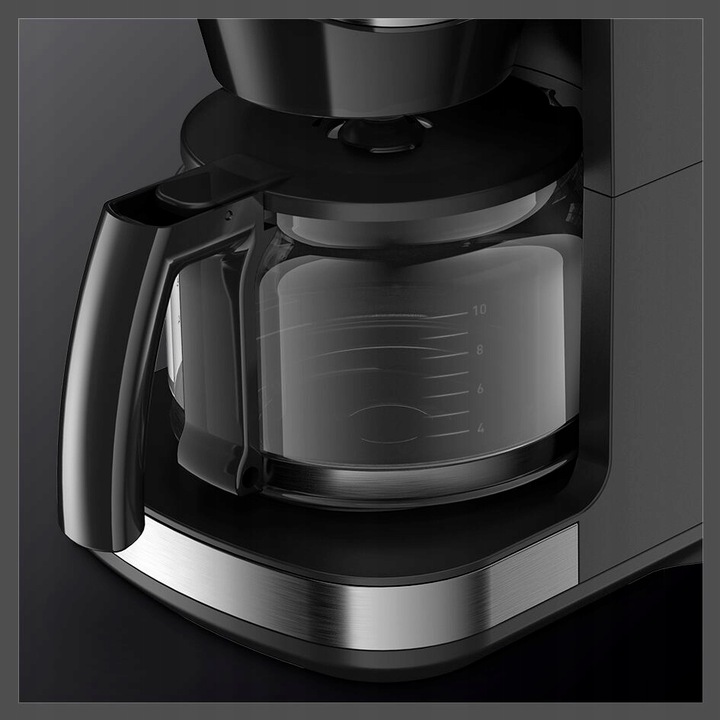 Ekspres przelewowy z wbudowanym młynkiem żarnowo-stalowy KRUPS KM8328