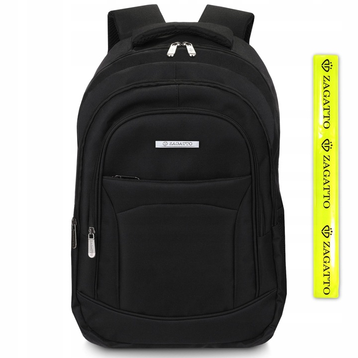 Plecak męski do pracy na laptopa szkolny młodzieżowy pojemny czarny