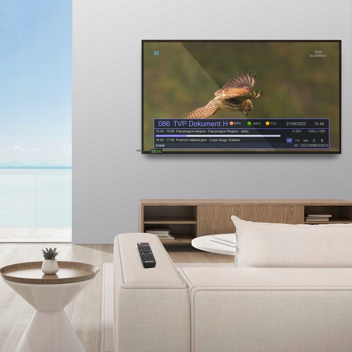Tuner dekoder dvbt2 hevc mini stick tv naziemnej