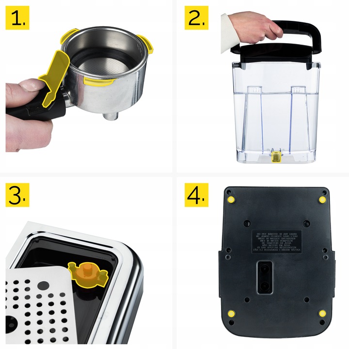 Ekspres do kawy Ciśnieniowy Kolbowy Yoer 1100W 20bar 10kaw +Spieniacz