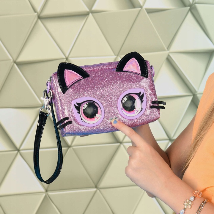 PURSE PETS PURDY PURRFECT TOREBKA INTERAKTYWNA Z TĘCZOWYMI OCZAMI ŚWIATŁO