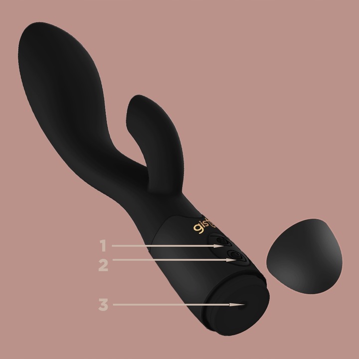 Wibrator damski Gisty Lisa z masażerem łechtaczki króliczek ładowany