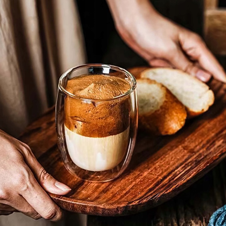 ZESTAW KOMPLET SZKLANEK TERMICZNYCH PODWÓJNE DNO DO NAPOJÓW 350 ML 6 EL