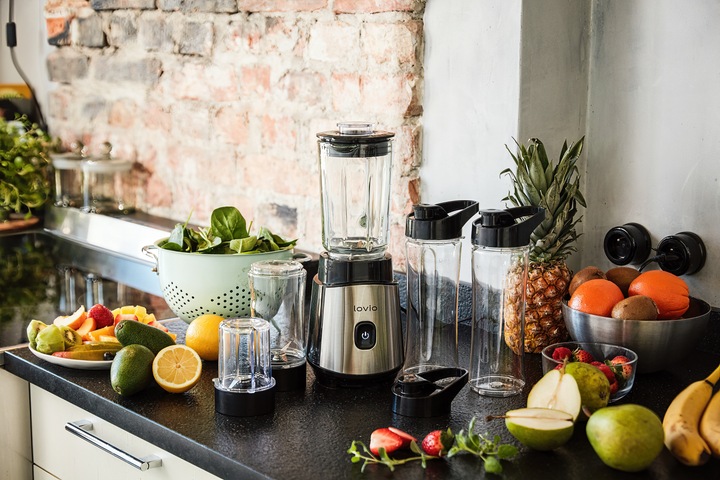 Blender kielichowy do SMOOTHIE KOKTAJLI szklany MŁYNEK do kawy KRUSZY