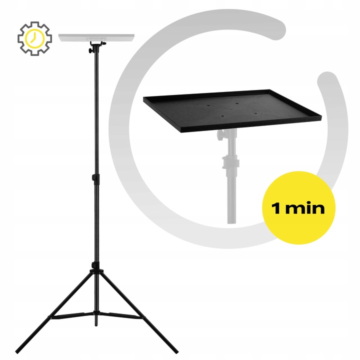 STATYW UCHWYT do projektora rzutnika PÓŁKA TRÓJNÓG do 10kg w:180cm